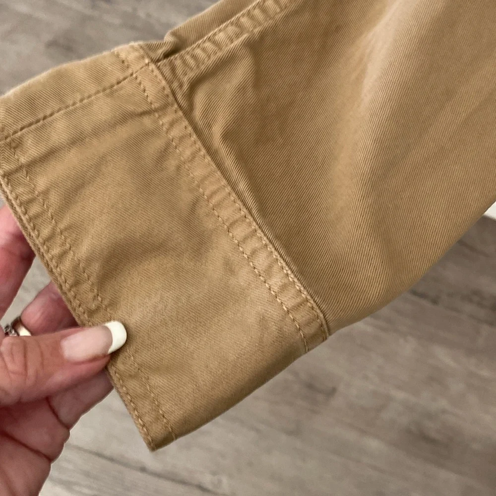J Crew safari chino peplum jacket size M